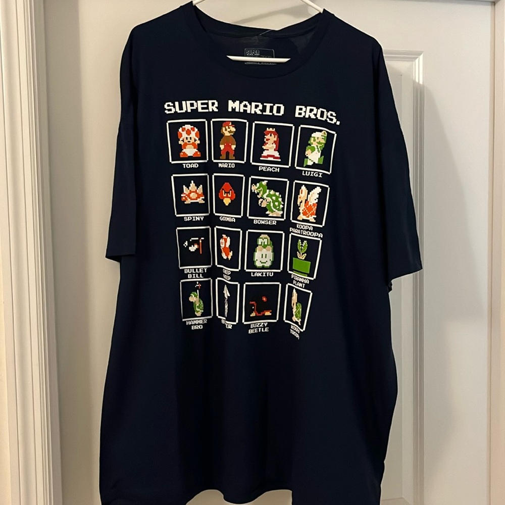 New Nintendo Super Mario Men's Super Mario Character Tee Size 3X